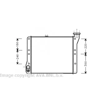 Radiateur, refroidissement du moteur AVA QUALITY COOLING VW2054