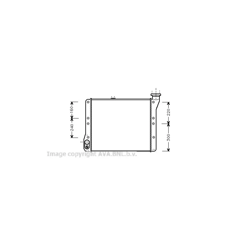 Radiateur, refroidissement du moteur AVA QUALITY COOLING VW2054