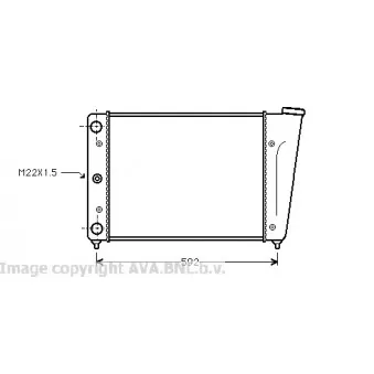 Radiateur, refroidissement du moteur AVA QUALITY COOLING VW2056