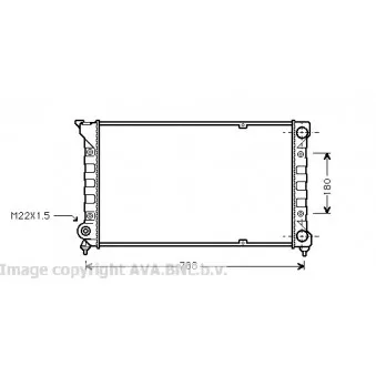 Radiateur, refroidissement du moteur AVA QUALITY COOLING VW2066