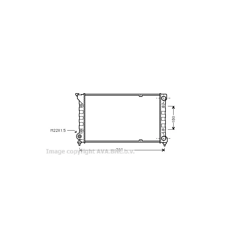 Radiateur, refroidissement du moteur AVA QUALITY COOLING VW2066