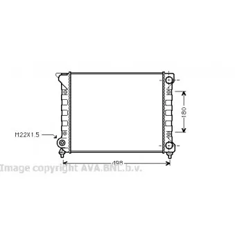 Radiateur, refroidissement du moteur AVA QUALITY COOLING VW2070