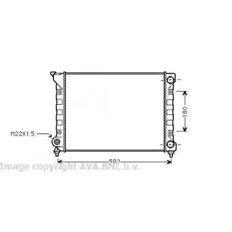 Radiateur, refroidissement du moteur AVA QUALITY COOLING VW2071