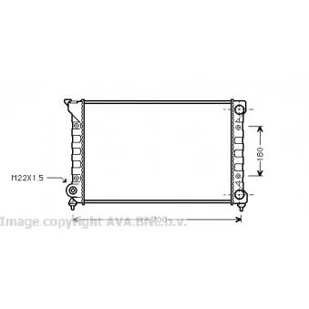 Radiateur, refroidissement du moteur AVA QUALITY COOLING VW2072