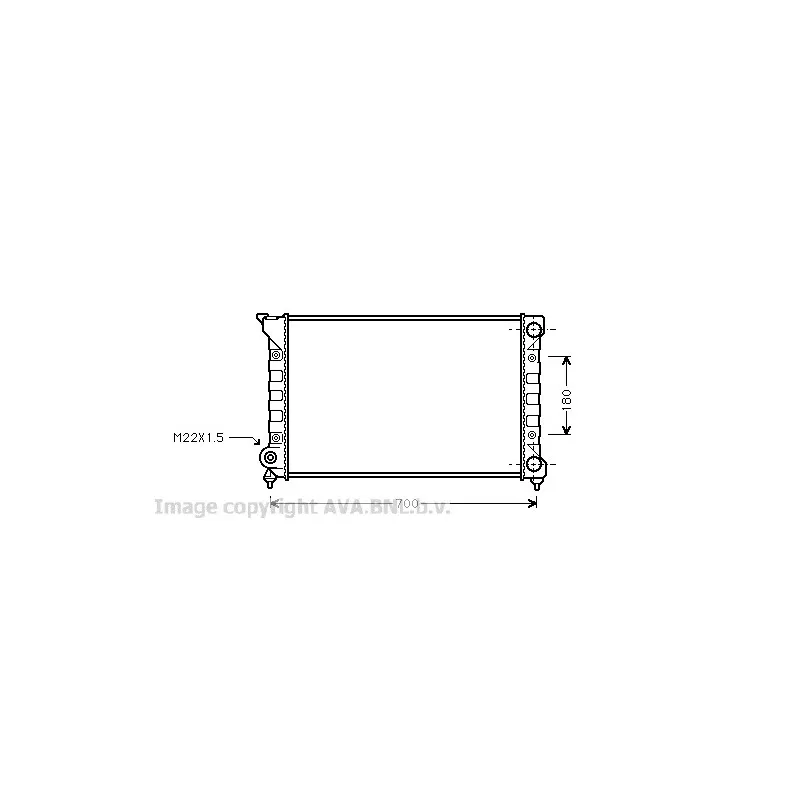 Radiateur, refroidissement du moteur AVA QUALITY COOLING VW2072