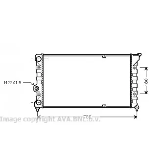 Radiateur, refroidissement du moteur AVA QUALITY COOLING VW2079