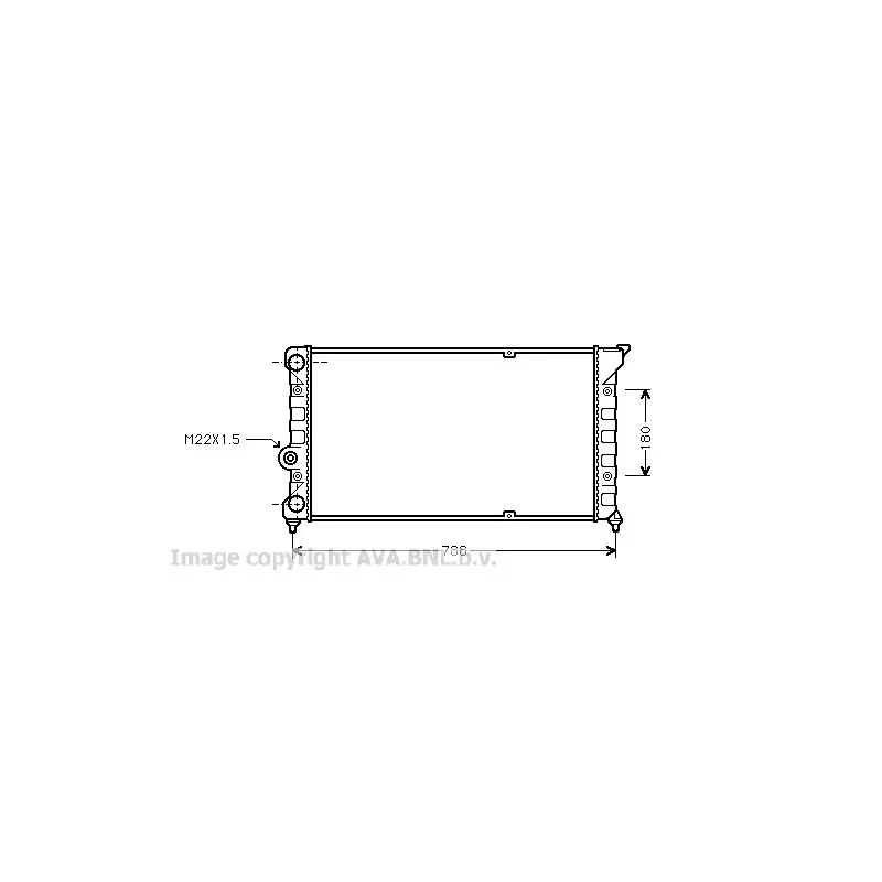 Radiateur, refroidissement du moteur AVA QUALITY COOLING VW2079