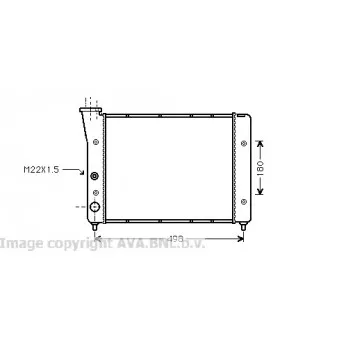 Radiateur, refroidissement du moteur AVA QUALITY COOLING VW2083