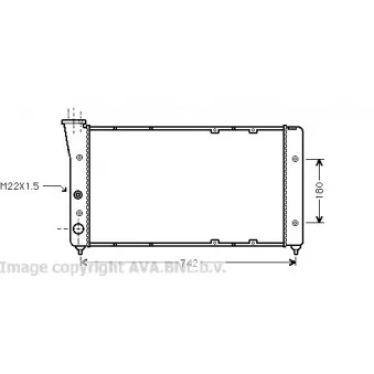 Radiateur, refroidissement du moteur AVA QUALITY COOLING VW2091