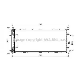 Radiateur, refroidissement du moteur AVA QUALITY COOLING VW2094