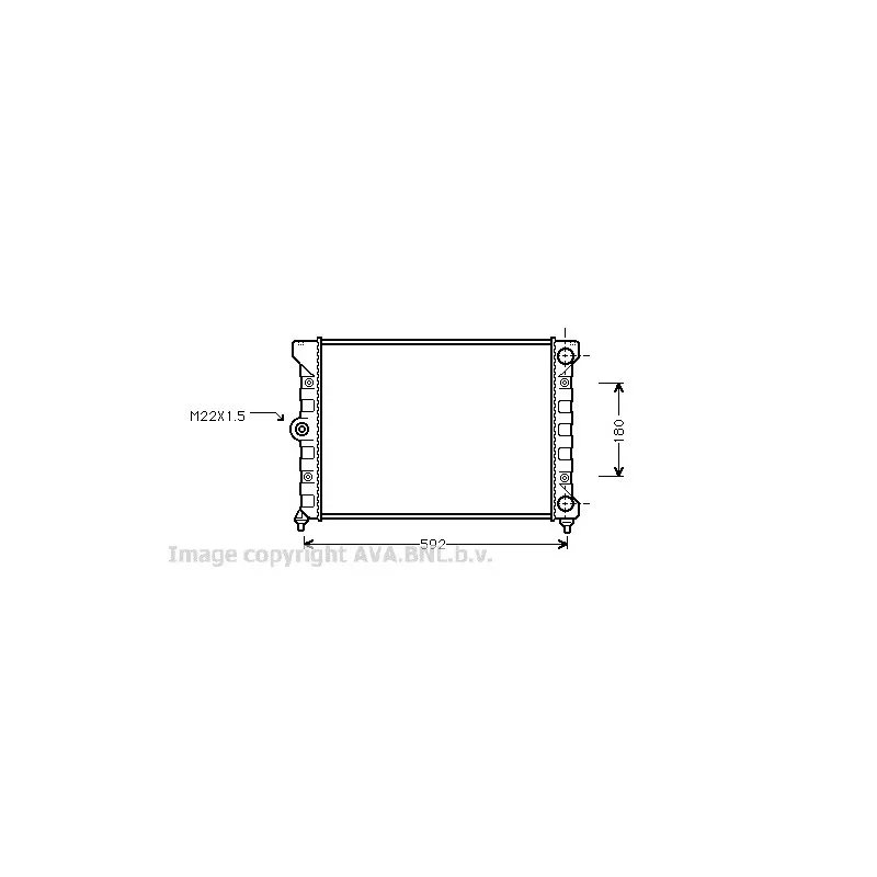 Radiateur, refroidissement du moteur AVA QUALITY COOLING VW2099