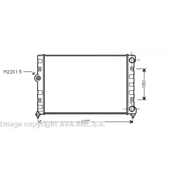 Radiateur, refroidissement du moteur AVA QUALITY COOLING VW2109