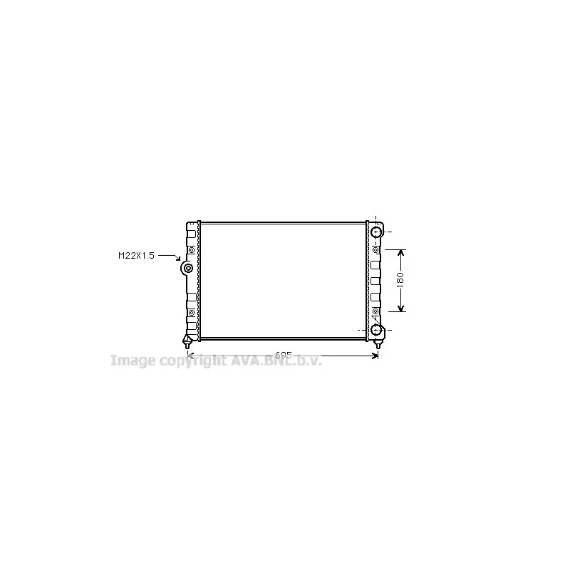 Radiateur, refroidissement du moteur AVA QUALITY COOLING VW2109