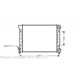 Radiateur, refroidissement du moteur AVA QUALITY COOLING VW2111