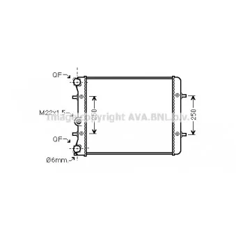 Radiateur, refroidissement du moteur AVA QUALITY COOLING VW2152