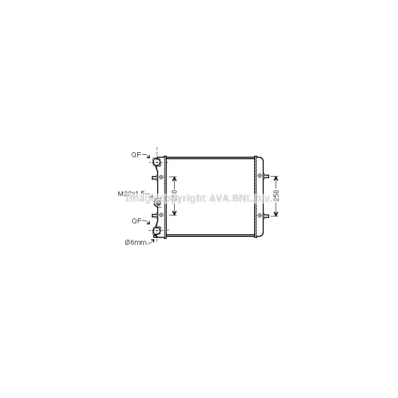 Radiateur, refroidissement du moteur AVA QUALITY COOLING VW2152