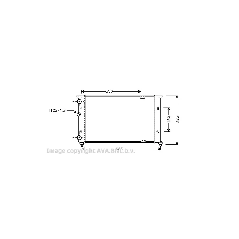 Radiateur, refroidissement du moteur AVA QUALITY COOLING VW2156