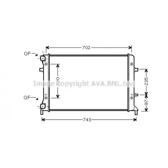 Radiateur, refroidissement du moteur AVA QUALITY COOLING VW2228