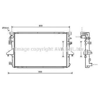 Radiateur, refroidissement du moteur AVA QUALITY COOLING VW2317