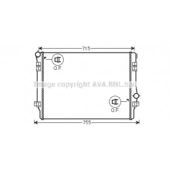 Radiateur, refroidissement du moteur AVA QUALITY COOLING VW2336