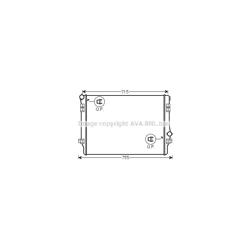 Radiateur, refroidissement du moteur AVA QUALITY COOLING VW2336