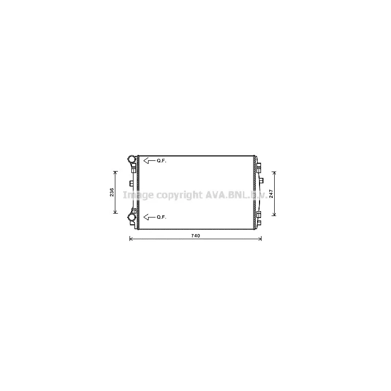 Radiateur, refroidissement du moteur AVA QUALITY COOLING VW2338