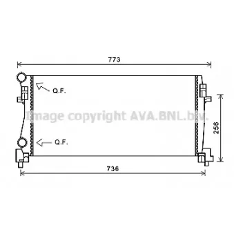 Radiateur, refroidissement du moteur AVA QUALITY COOLING VW2340