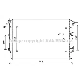 Radiateur, refroidissement du moteur AVA QUALITY COOLING VW2362