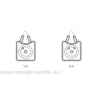 Radiateur d'huile AVA QUALITY COOLING VW3147