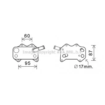 Radiateur d'huile AVA QUALITY COOLING VW3329