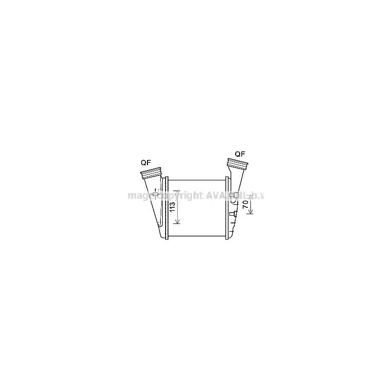 Intercooler, échangeur AVA QUALITY COOLING VW4372