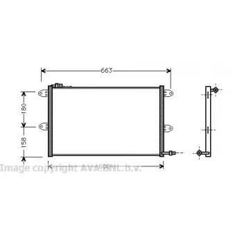 Condenseur, climatisation AVA QUALITY COOLING VW5144