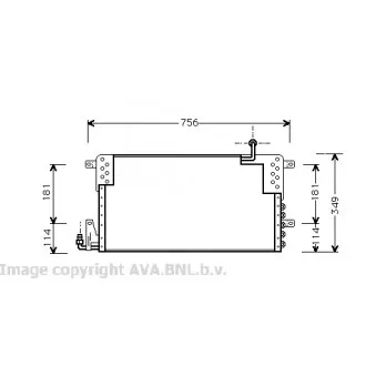 Condenseur, climatisation AVA QUALITY COOLING VW5161