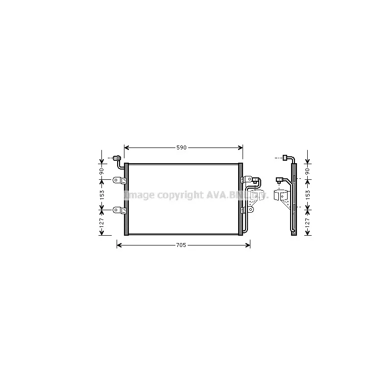 Condenseur, climatisation AVA QUALITY COOLING VW5181