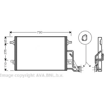 Condenseur, climatisation AVA QUALITY COOLING VW5190