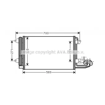 Condenseur, climatisation AVA QUALITY COOLING VW5209D