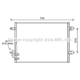 Condenseur, climatisation AVA QUALITY COOLING VW5323