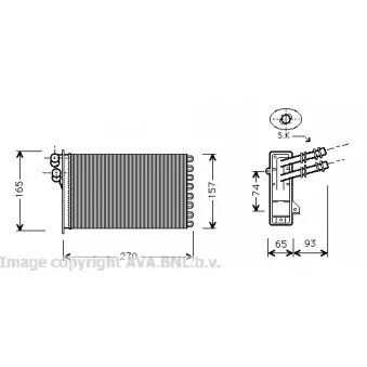 Système de chauffage AVA QUALITY COOLING VW6173