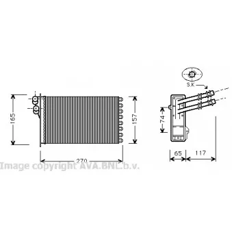 Système de chauffage AVA QUALITY COOLING VW6175