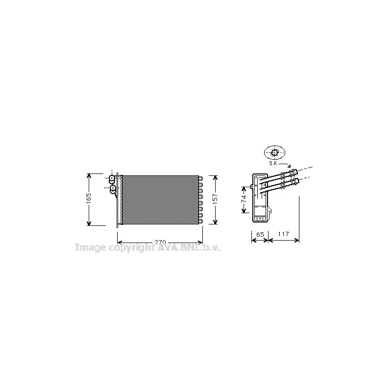 Système de chauffage AVA QUALITY COOLING VW6175