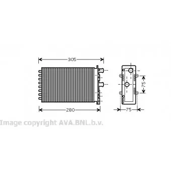 Système de chauffage AVA QUALITY COOLING VW6239