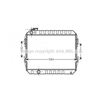 Radiateur, refroidissement du moteur AVA QUALITY COOLING VWA2088