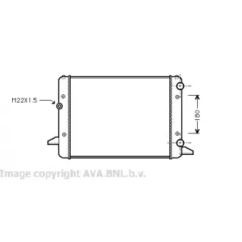 Radiateur, refroidissement du moteur AVA QUALITY COOLING VWA2120