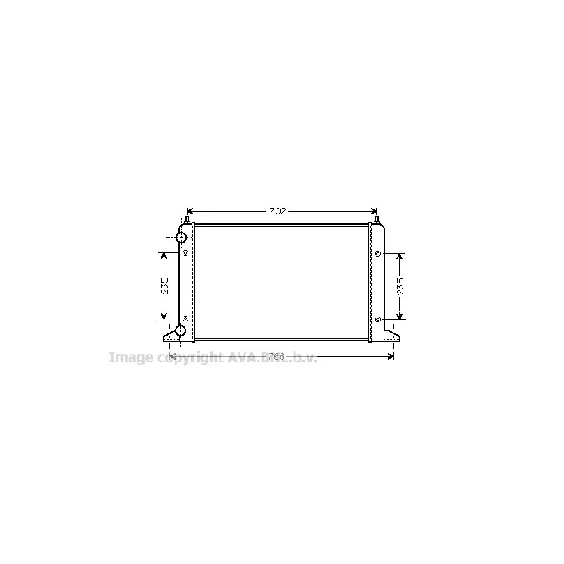 Radiateur, refroidissement du moteur AVA QUALITY COOLING VWA2133