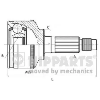 Embout de cardan avant (kit de réparation) NIPPARTS J2821144