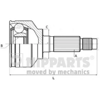 Embout de cardan avant (kit de réparation) NIPPARTS J2824026