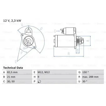 Démarreur BOSCH 0 986 011 150