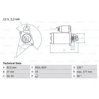 Démarreur BOSCH 0 986 013 910