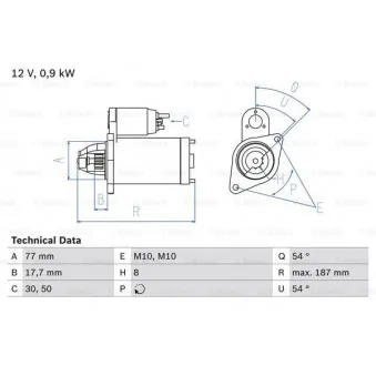 Démarreur BOSCH 0 986 022 591