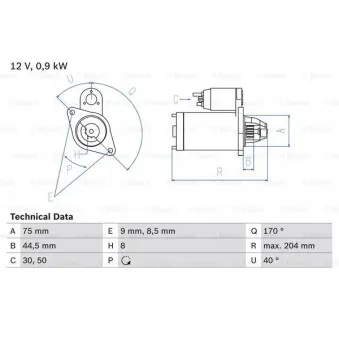 Démarreur BOSCH 0 986 023 520